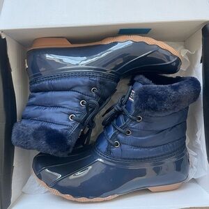 Navy London Fog Women's Winter Boots